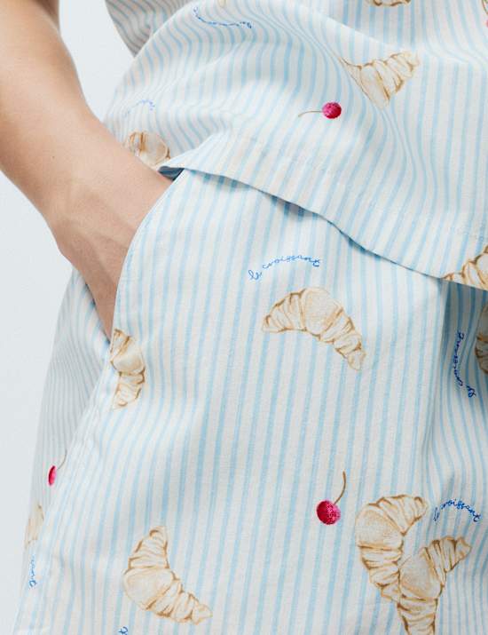 Pure Cotton Printed Shortie Set