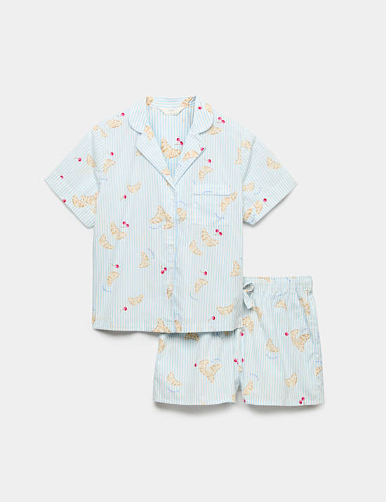 Pure Cotton Printed Shortie Set