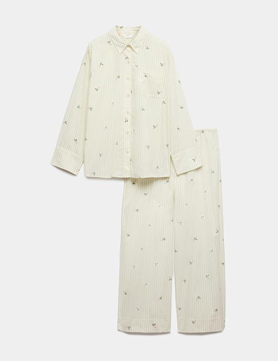 Pure Cotton Poplin Printed Pyjama Set