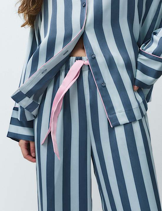 Dream Satin&trade; Striped Revere Pyjama Set