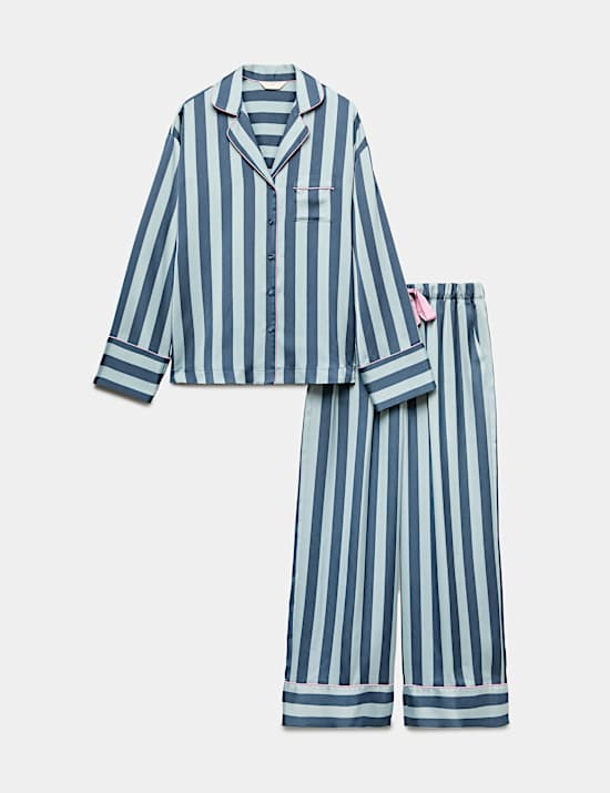 Dream Satin&trade; Striped Revere Pyjama Set