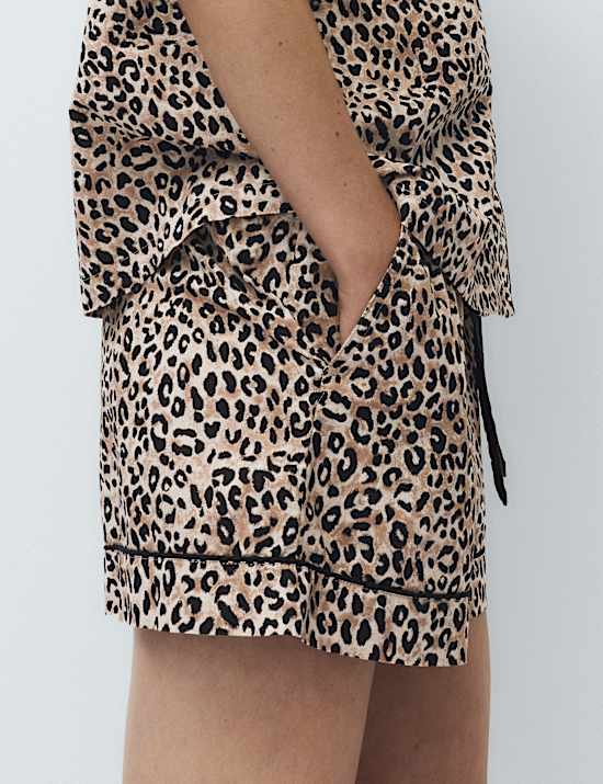 Pure Cotton Animal Print Short Sleeve Pyjama Set