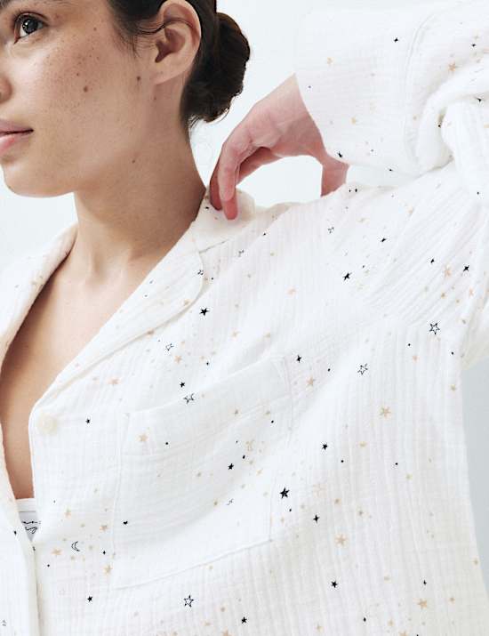 Schlafanzugset aus Musselin mit Cool Comfort&trade; und Reverskragen