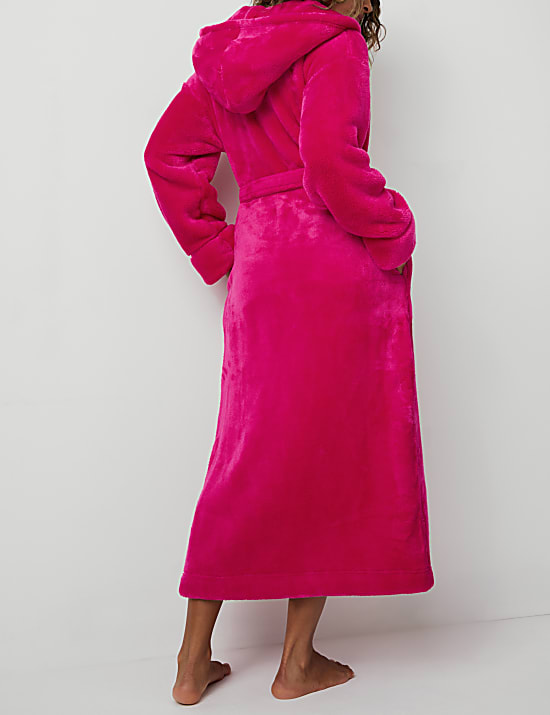 Fleece Hooded Dressing Gown