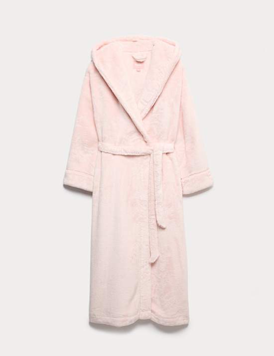 Fleece Hooded Dressing Gown