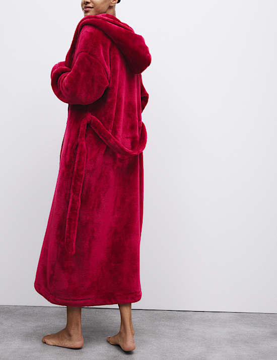 Fleece Hooded Dressing Gown