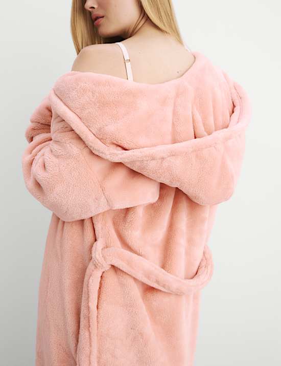 Φλις ρόμπα με κουκούλα