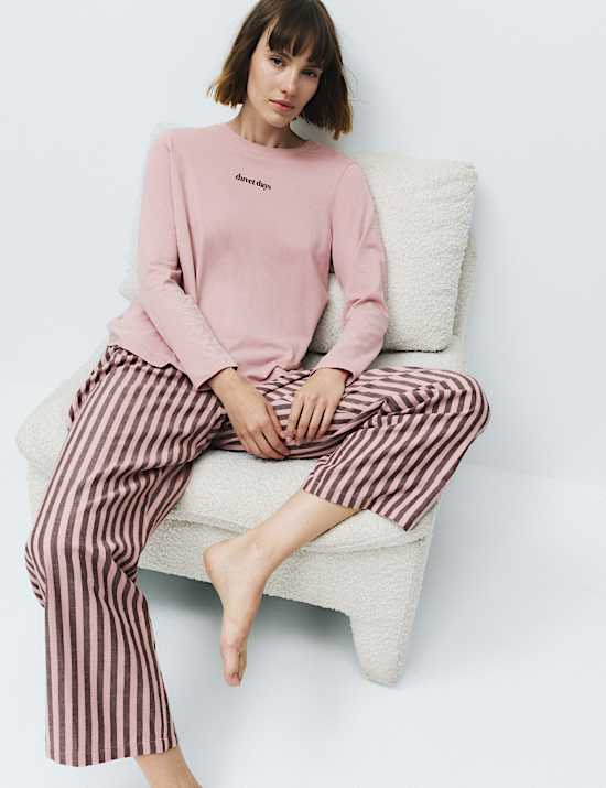 Pure Cotton Striped Pyjama Set