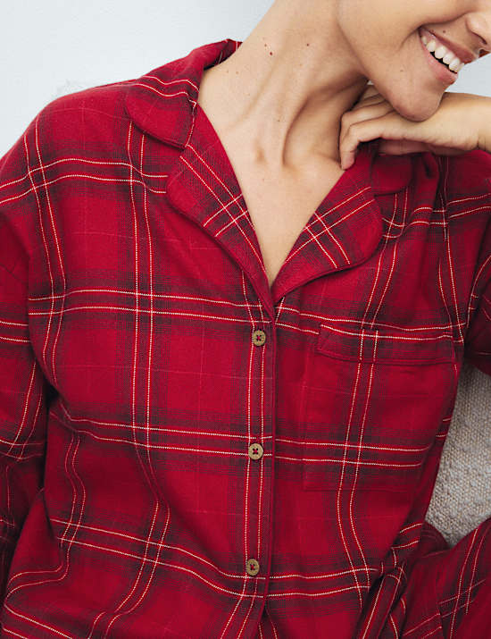 Pure Cotton Checked Matching Family Pyjama Set