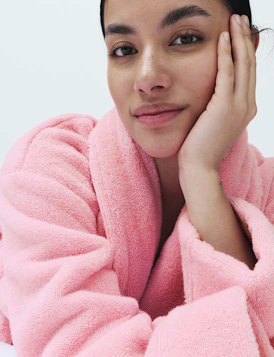 Ochtendjas van puur katoenen badstof