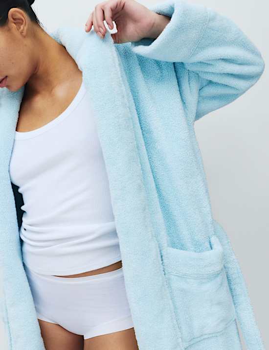Pure Cotton Towelling Dressing Gown