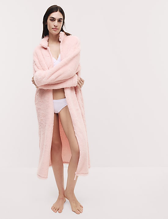 Fleece Full Zip Dressing Gown