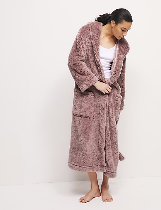 Φλις ρόμπα με κουκούλα