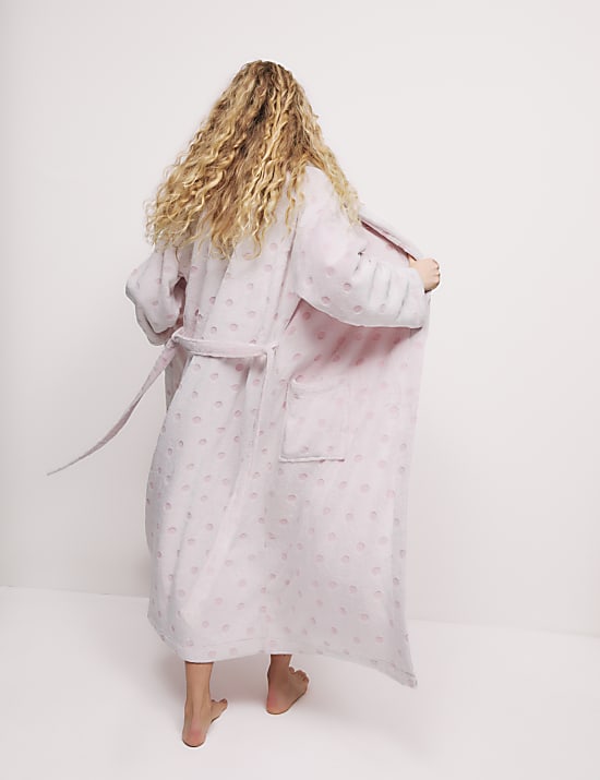 Fleece Polka Dot Dressing Gown
