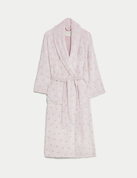 Fleece Polka Dot Dressing Gown