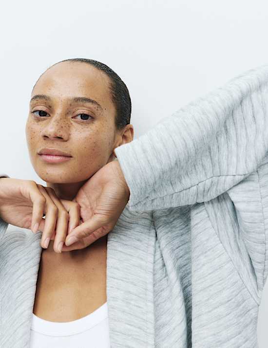 Quilted Hooded Long Dressing Gown