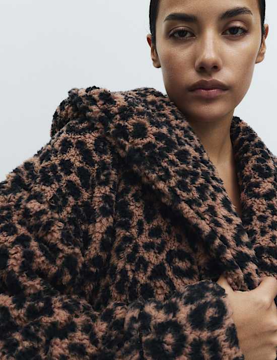 Teddy Borg Leopard Print Dressing Gown