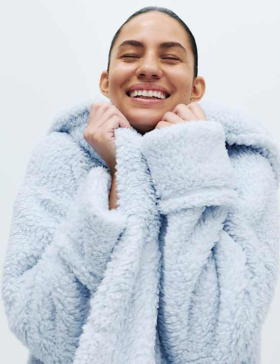 Borg Short Dressing Gown