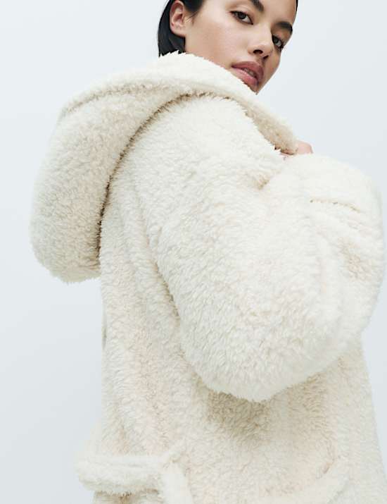 Borg Short Dressing Gown