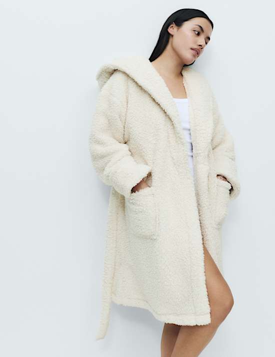 Borg Short Dressing Gown