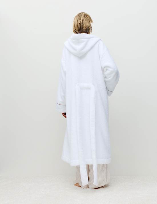 Pure Cotton Towelling Hooded Dressing Gown