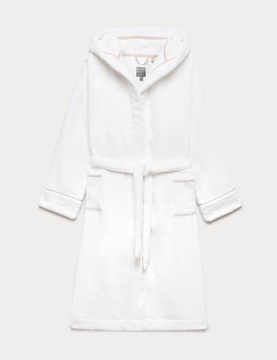 Pure Cotton Towelling Hooded Dressing Gown