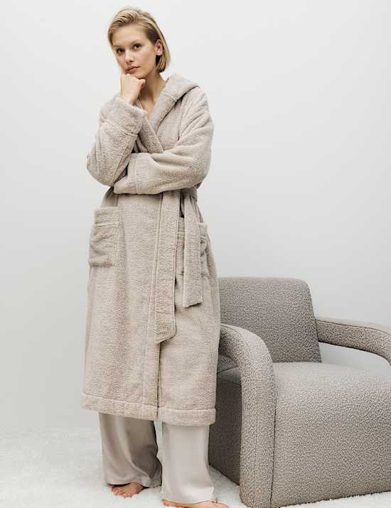 Pure Cotton Towelling Hooded Dressing Gown