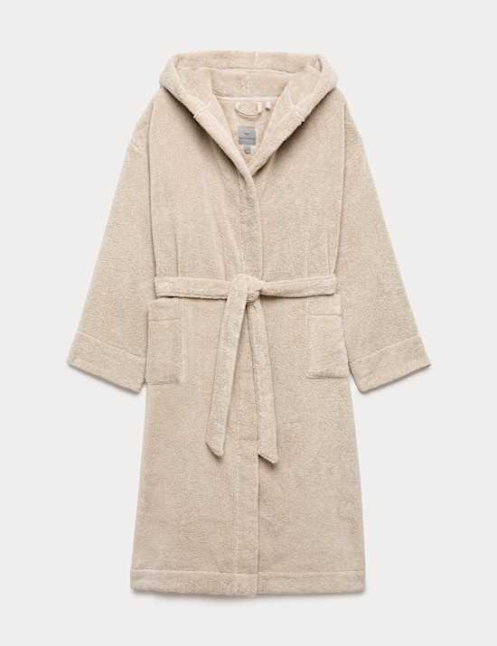 Pure Cotton Towelling Hooded Dressing Gown