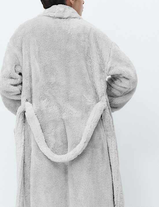 Long Pile Shawl Collar Dressing Gown