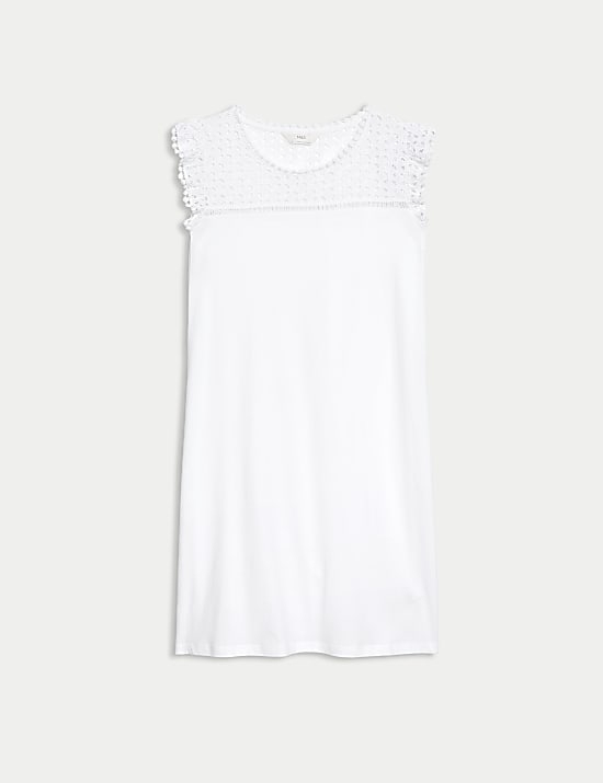 Cotton Modal Broderie Nightdress