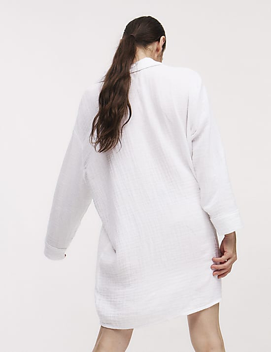 Pure Cotton Revere Nightshirt