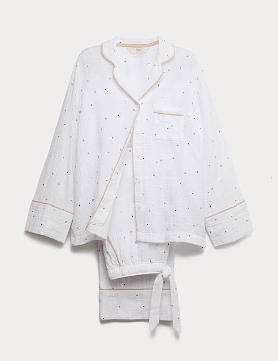 Pyjama en mousseline Cool Comfort™ à imprimé cœurs