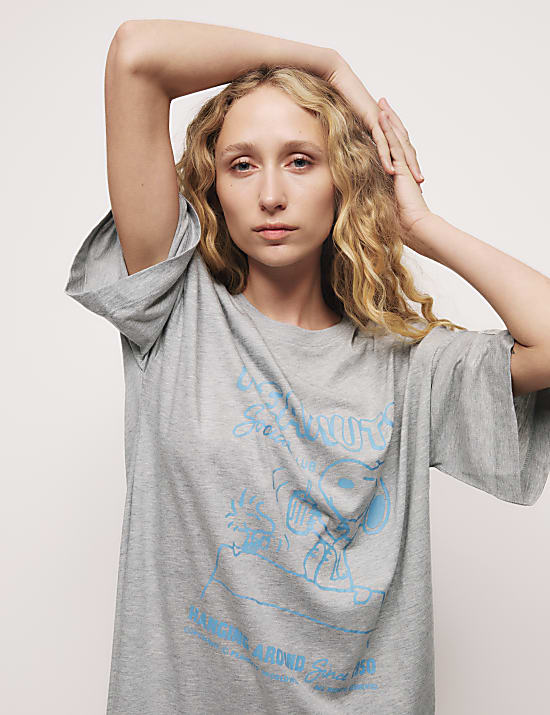 Cotton Modal Snoopy&trade; Graphic Nightshirt