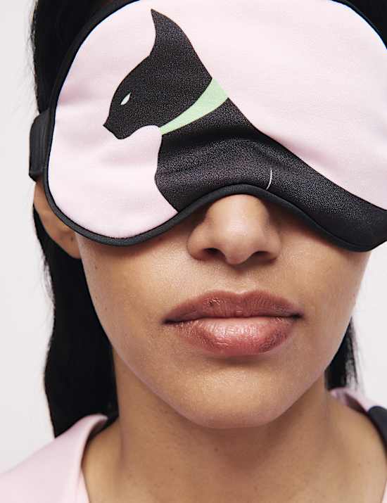 Chemise de nuit à imprimé chat