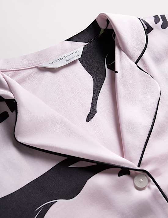 Chemise de nuit à imprimé chat