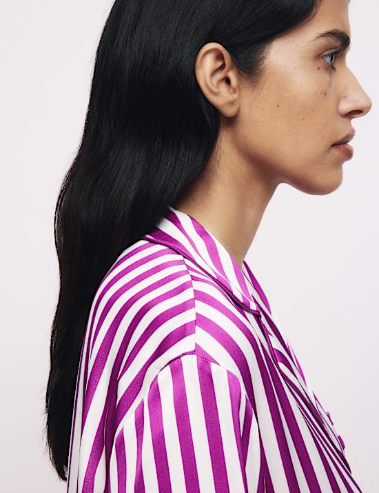 Chemise de nuit à rayures