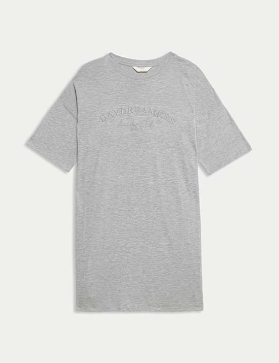 Cotton Modal Daydreamers Slogan Nightshirt