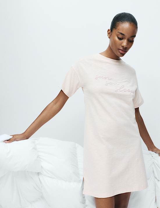 Pure Cotton Embroidered Nightdress