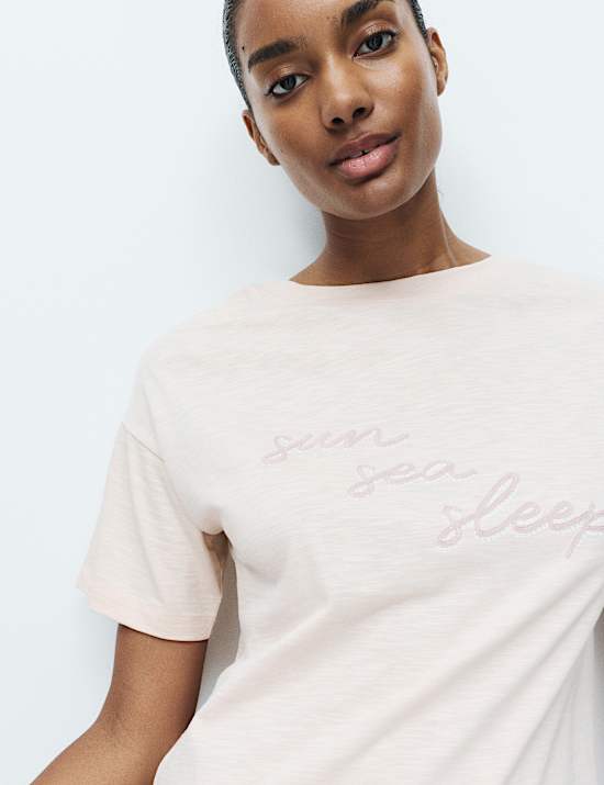 Pure Cotton Embroidered Nightdress