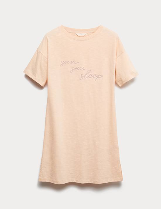 Pure Cotton Embroidered Nightdress