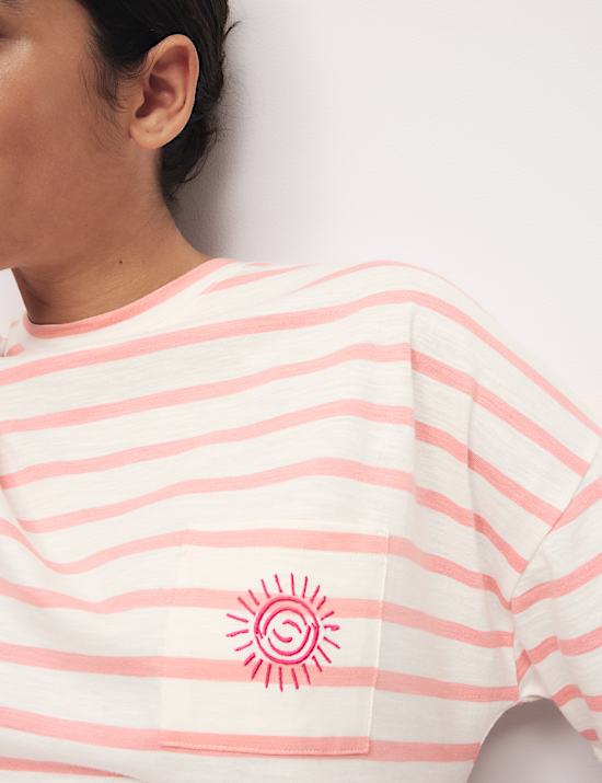 Pure Cotton Striped Nightshirt