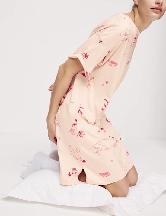 Cotton Modal Printed Nightdress