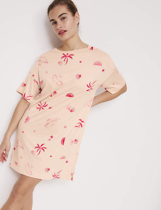 Cotton Modal Printed Nightdress