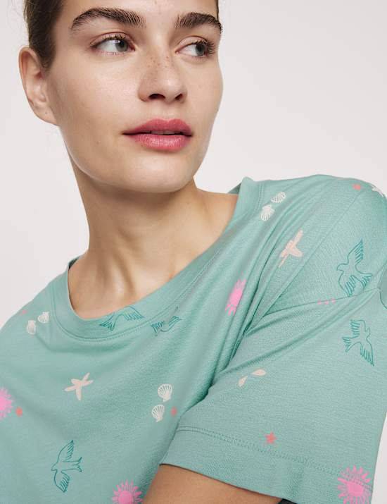 Cotton Modal Printed Nightdress