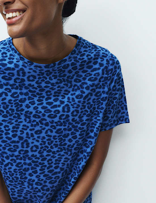 Chemise de nuit 100 % coton avec imprimé