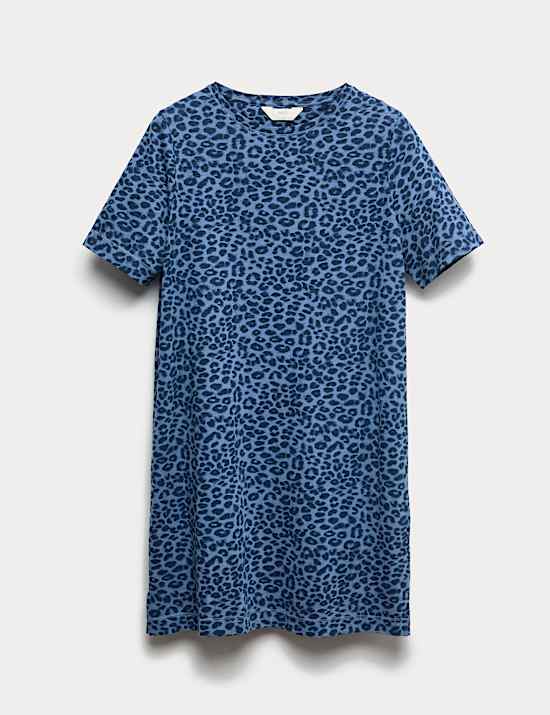Chemise de nuit 100 % coton avec imprimé