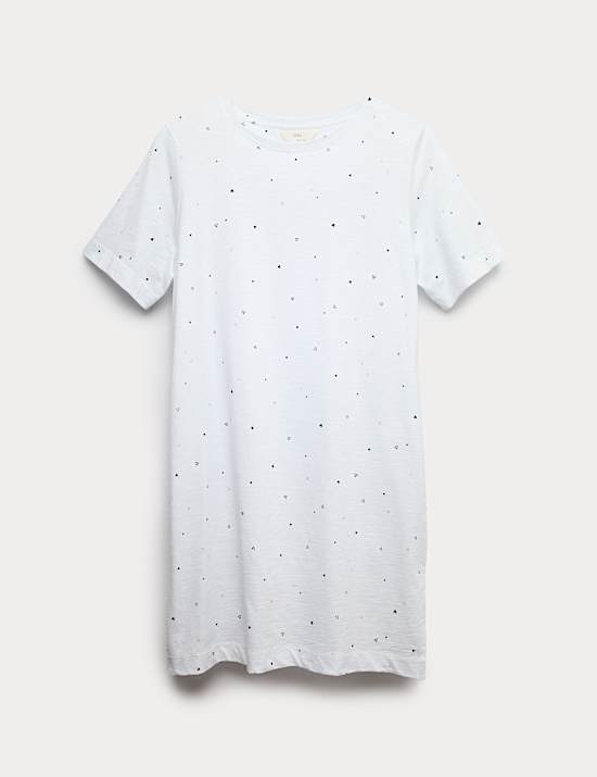 Εμπριμέ νυχτικό από 100% βαμβάκι