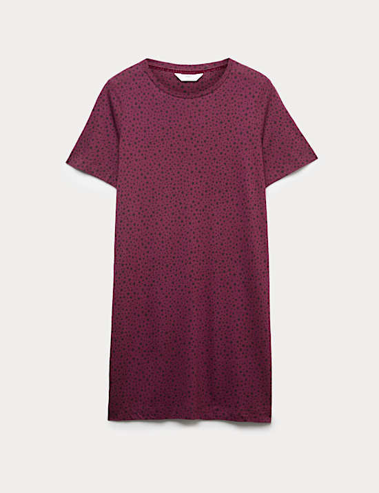 Minishirt van katoen en modal met print