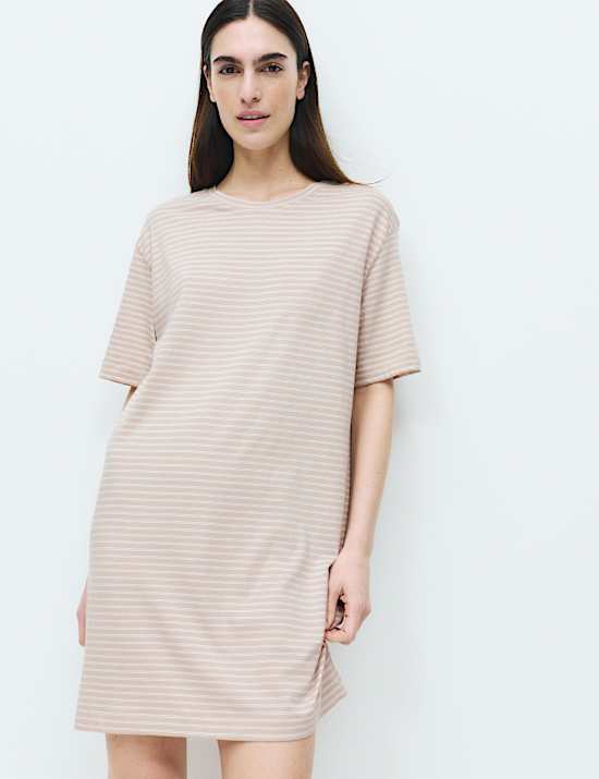 Camis&oacute;n a rayas de modal de algod&oacute;n