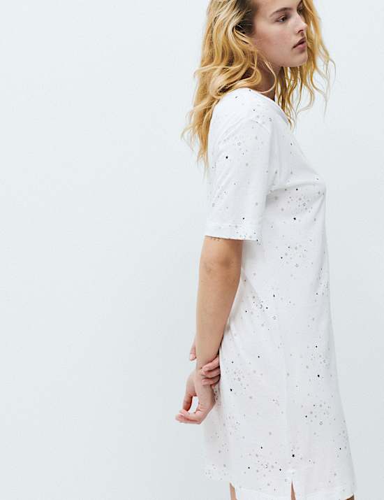 Cotton Modal Striped Nightdress